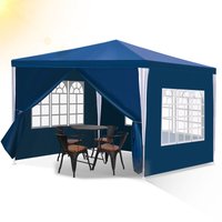 Tolletour - Pavillon Gartenzelt – Wasserdichtes Garten-Pavillon mit Easy-Klett. perfekter Schutz bei jedem Wetter Blau 3x3m von TOLLETOUR