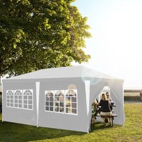 Tolletour - Pavillon Robustes Partyzelt – Eventzelt von hoher Qualität und Stabilität für Ihren Garten Weiß 3x6m von TOLLETOUR