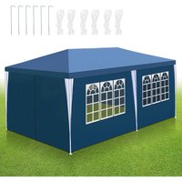 Tolletour - Pavillon Terrassenpavillon – Marktzelt und Sonnenschutz für den Garten. perfektes Partyzelt Blau 3x6m von TOLLETOUR