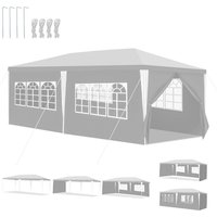 Tolletour - Pavillon Terrassenpavillon – Marktzelt und Sonnenschutz für den Garten. perfektes Partyzelt Weiß 3x6m von TOLLETOUR
