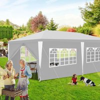 Tolletour - Pavillon Wasserdicht – Terrassenpavillon mit Verbolzung. perfektes Gartenzelt für Partys Weiß 3x6m von TOLLETOUR