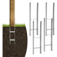 Pfostenanker Pfostenträger H-Pfostenanker Vierkantholzpfosten fuer Pfosten Pfahlbauten Wildtürme Zäune Pergola 4 Stück 111MM - Tolletour von HENGDA