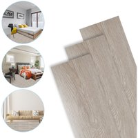 Tolletour - pvc Bodenbelag - Selbstklebende Vinyl-Dielen - Vinylboden - Holz-Effekt - White Oak - 91.5 x 15.2 cm x 1.5 mm - 9.75m²/70 Dielen von TOLLETOUR