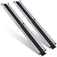 Tolletour - Rollstuhlrampe aus Aluminium mobil Rampe Rollstuhl klappbar Auffahrrampe bis 272 kg Anti-Rutsch für Zuhause. Treppen. Schwellen 183cm Tolletour - Rollstuhlrampe aus Aluminium mobil Rampe Rollstuhl klappbar Auffahrrampe bis 272 kg Anti-Rutsch für Zuhause. Treppen. Schwellen 183cm von TOLLETOUR
