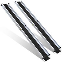 Rollstuhlrampe aus Aluminium mobil Rampe Rollstuhl klappbar Auffahrrampe bis 272 kg Anti-Rutsch für Zuhause. Treppen. Schwellen 213cm Rollstuhlrampe aus Aluminium mobil Rampe Rollstuhl klappbar Auffahrrampe bis 272 kg Anti-Rutsch für Zuhause. Treppen. Schwellen 213cm von TOLLETOUR