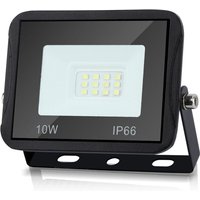 SWANEW LED Fluter Baustrahler 10W Strahler Kaltweiß Außenstrahler Arbeitsleuchte IP66 Wasserdicht Flutlicht Scheinwerfer von TOLLETOUR