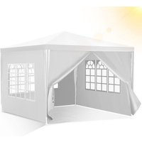 SWANEW Pavillon Gartenzelt – Praktisches Strandzelt, einfache Montage mit Easy-Klett, ideal für Partys Weiß 3x3m SWANEW Pavillon Gartenzelt – Praktisches Strandzelt, einfache Montage mit Easy-Klett, ideal für Partys Weiß 3x3m von TOLLETOUR