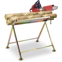 Sägebock Holzsägebock mit Kettensägenhalter für Brennholz Kettensäge Sägehilfe Holz Säge Bock - Tolletour von TOLLETOUR
