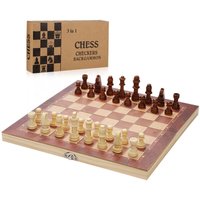 Schachspiel Brettspiele pearl Holz Star wars Reiseschach Figuren 3 in1 29x29CM Schach - Tolletour von TOLLETOUR