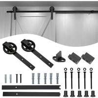 Schiebetürsystem Set Stahl Schiebetürbeschlag 150kg Laufschiene Glas 200 - Tolletour von TOLLETOUR