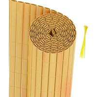 Tolletour - Sichtschutzmatte pvc Sichtschutzzaun Windschutz fur Garten Balkon und Terrasse Bambus 160x300cm von TOLLETOUR