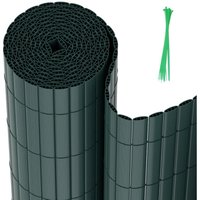 Tolletour - Sichtschutzmatte pvc Sichtschutzzaun Windschutz fur Garten Balkon und Terrasse Grün 100x400cm von TOLLETOUR