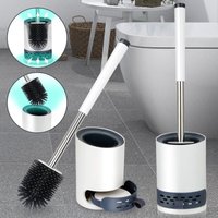 Tolletour - Silikon Toilettenbürste wc mit Kieselalgenschlamm Steril wc Bürste 2 in 1 von TOLLETOUR
