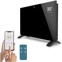 TolleTour 2000W Konvektor Elektroheizung Schwarz Glaskonvektor Wand Heizung Glas Heizkörper Bad von TOLLETOUR