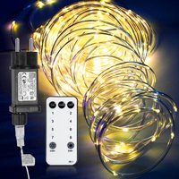 20M led Lichterschlauch led Lichterkette 8 Modi IP65 Wasserdicht Lichtschlauch Außen Garten Party Weihnachten Deko Warmweiß - Warmweiß - Tolletour von TOLLETOUR