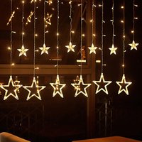 TolleTour 2m LED Lichterkette Sterne Lichtervorhang Lampe Innen Deko Party Aussen Zimmer von TOLLETOUR