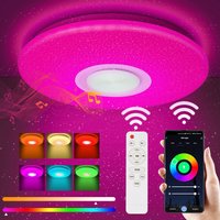 TolleTour 36W LED Deckenleuchte mit Sternenhimmel-Effekt für die Küche. Bluetooth-Musik und RGB-Lautsprecher - RGB von TOLLETOUR