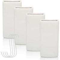 TolleTour 4er Verdunster 400ml Luftbefeuchter Heizung Keramik Weiß Wasser Verdampfer Wasserverdunster von TOLLETOUR