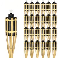 TolleTour Bambus Gartenfackel, 36er Set Bambusfackeln Fackel, Outdoor Fackeln mit Ersatzdocht, Öllampe Wegleuchte, Höhe: 90 cm von TOLLETOUR