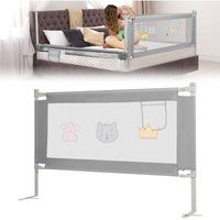 TolleTour Bettgitter 200x70cm Bettschutzgitter Kinderbettgitter Babybettgitter Rausfallschutz für Bett Grau TolleTour Bettgitter 200x70cm Bettschutzgitter Kinderbettgitter Babybettgitter Rausfallschutz für Bett Grau von TOLLETOUR