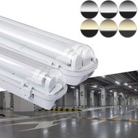 Led Feuchtraumleuchte 150cm 24W KaltWeiß für Außenanwendungen 1x T8 Lampe Wannenleuchte mit Gehäuse höchsten Lichtkomfort IP65 - KaltWeiß - Tolletour von TOLLETOUR