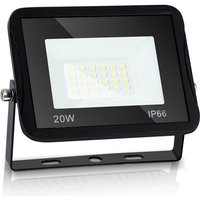 20W led Strahler Fluter Außen, led Aussen Scheinwerfer 1700LM Superhell Außenstrahler, IP66 Wasserdicht Wandleuchte 6000K Flutlicht KalteWeiß, von VINGO