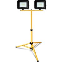 TolleTour LED Fluter mit Stativ Arbeitsleuchten Strahler Hotel Baustrahler Flutlicht 2X10W Warmweiß von TOLLETOUR