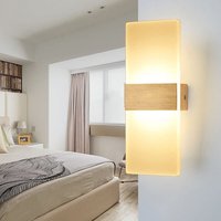 Led Wandleuchte Innen/Außen Wandleuchten Modern Wandlampe Wandbeleuchtung Treppenhaus Flur Warmweiß 6W - Tolletour von TOLLETOUR