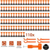 Tolletour - Nivelierset Fliesen 220 Stück Fliesen Nivelliersystem Fliesenausgleichssystem Fliesen Leveler Bau von Wänden Böden Wedge Handwerkzeug mit von TOLLETOUR