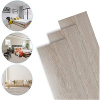 Pvc Bodenbelag - Selbstklebende Vinyl-Dielen - Vinylboden - Holz-Effekt - White Oak - 91.5 x 15.2 cm x 1.5 mm - 0.975m²/7 Dielen - Tolletour von TOLLETOUR