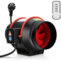 Tolletour - Rohrventilator 100mm Bad-Lüfter mit Fernbedienung Lüfter Leise Wandlüfter Abluftventilator Bad-Ventilator von TOLLETOUR