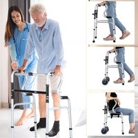 TolleTour Rollator Gehgestell faltbar & leicht aus Alu. 5/8-fach höhenverstellbar. Gehhilfe mit Sitzfläche. Gehbock Gehbank Gehwagen bis 180 kg TolleTour Rollator Gehgestell faltbar & leicht aus Alu. 5/8-fach höhenverstellbar. Gehhilfe mit Sitzfläche. Gehbock Gehbank Gehwagen bis 180 kg von TOLLETOUR