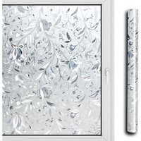 TolleTour Sichtschutzfolie 3D Bad 60x200cm Sichtschutz Spiegelfolie Blumen Fensterfolie Selbstklebend von TOLLETOUR