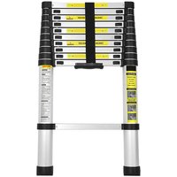 Teleskopleiter Alu 3.2m Stehleiter Mehrzweckleiter Alu Anlegeleiter Multifunktionsleiter Ausziehleiter - Tolletour von TOLLETOUR
