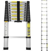 TolleTour Teleskopleiter Alu 3.8m Stehleiter Mehrzweckleiter Alu Anlegeleiter Multifunktionsleiter Ausziehleiter TolleTour Teleskopleiter Alu 3.8m Stehleiter Mehrzweckleiter Alu Anlegeleiter Multifunktionsleiter Ausziehleiter von TOLLETOUR