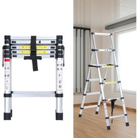 Teleskopleiter Ausziehleiter Klappleiter 1.4m+1.7m Stabil Anlegeleiter Aluminium Stehleiter bis 150kg - Tolletour von TOLLETOUR