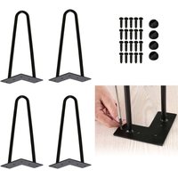 Tolletour - Tischbeine 4er Set Hairpin Leg Haarnadelbeine Tischgestell Tisch Tischkufen Legs Esstisch Harpins Tischbein 2 Streben Schwarz - 20 cm Tolletour - Tischbeine 4er Set Hairpin Leg Haarnadelbeine Tischgestell Tisch Tischkufen Legs Esstisch Harpins Tischbein 2 Streben Schwarz - 20 cm von TOLLETOUR
