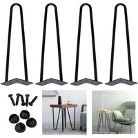Tolletour - Tischbeine 4er Set Hairpin Leg Haarnadelbeine Tischgestell Tisch Tischkufen Legs Esstisch Harpins Tischbein 2 Streben Schwarz - 30 cm Tolletour - Tischbeine 4er Set Hairpin Leg Haarnadelbeine Tischgestell Tisch Tischkufen Legs Esstisch Harpins Tischbein 2 Streben Schwarz - 30 cm von TOLLETOUR