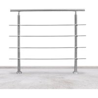 Tolletour - Treppengeländer Geländer Edelstahl Handlauf Brüstung Treppe Ø42mm für Treppen Balkon Innen & Außen 100CM mit 4 Querstreben von TOLLETOUR