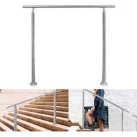 Edelstahl-Handlauf Geländer für Treppen Brüstung Balkon mit/ohne Querstreben (160cm. 0 Querstreben) - Tolletour von TOLLETOUR