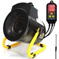Tolletour - Gewächshausheizung 2KW Elektroheizung Elektrogebläseheizung Heizlüfter Ventilator für Gewächshaus IPX4 mit Thermostat Digital von TOLLETOUR