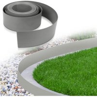 Tolletour - Kunststoff Rasenkante Beeteinfassung Flexible Rasenbegrenzung Beetumrandung Blumenbeet Mähkante Wurzelsperre Grau 2500x14x0.2cm Tolletour - Kunststoff Rasenkante Beeteinfassung Flexible Rasenbegrenzung Beetumrandung Blumenbeet Mähkante Wurzelsperre Grau 2500x14x0.2cm von TOLLETOUR