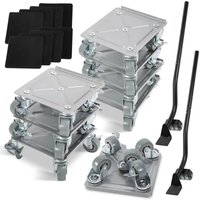 Tolletour - Möbelroller 8x Transportroller Möbelroller Schwerlastrollen Möbelhund Rollbrett Umzugsset 500kg mit Lenkungsrollen für alle Böden von TOLLETOUR