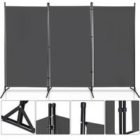 Tolletour - Paravent Paravents Balkon Raumteiler mehrere Auswahl Outdoor Trennwand Wand Sichtschutz 3 teilig Anthrazit von TOLLETOUR