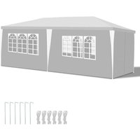 Tolletour - Pavillon Garten mit Spiralschläuchen und großen Fenstern mit 3 abnehmbaren Seitenteilen tragbares wasserdichtes Zelt Partyzelt. von TOLLETOUR