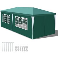 Tolletour - Pavillon Garten mit Spiralschläuchen und großen Fenstern mit 3 abnehmbaren Seitenteilen tragbares wasserdichtes Zelt Partyzelt. von TOLLETOUR