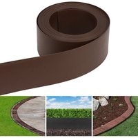 Rasenkante Kies Beetumrandung Mähkante Oberkante Gartenwegen Beeteinfassung Gartenumrandung Rasenbegrenzung Braun 10Mx12.5CMx0.2CM - Tolletour von TOLLETOUR