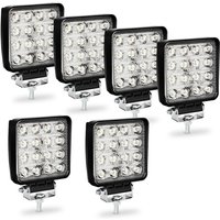 Rechteck led Arbeitsscheinwerfer IP67 Wasserdicht 12V 24V led Scheinwerfer für LKW.Offroad. suv. ATV.traktor Rückfahrscheinwerfer 48W 6 Stück von TOLLETOUR
