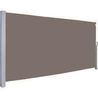 Tolletour - Seitenmarkise Markisen Ausziehbar Alu Sichtschutz Windschutz Sonnenschutz Seitenrollo Braun 180x300cm von TOLLETOUR