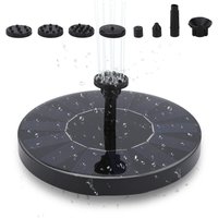 Tolletour - SolarPumpe solar springbrunnen 1.5W 6 verschiedenen Spray Köpfe Teichpumpe Brunnen Wasserpumpe Teichpumpe Fontäne 190L/H von TOLLETOUR